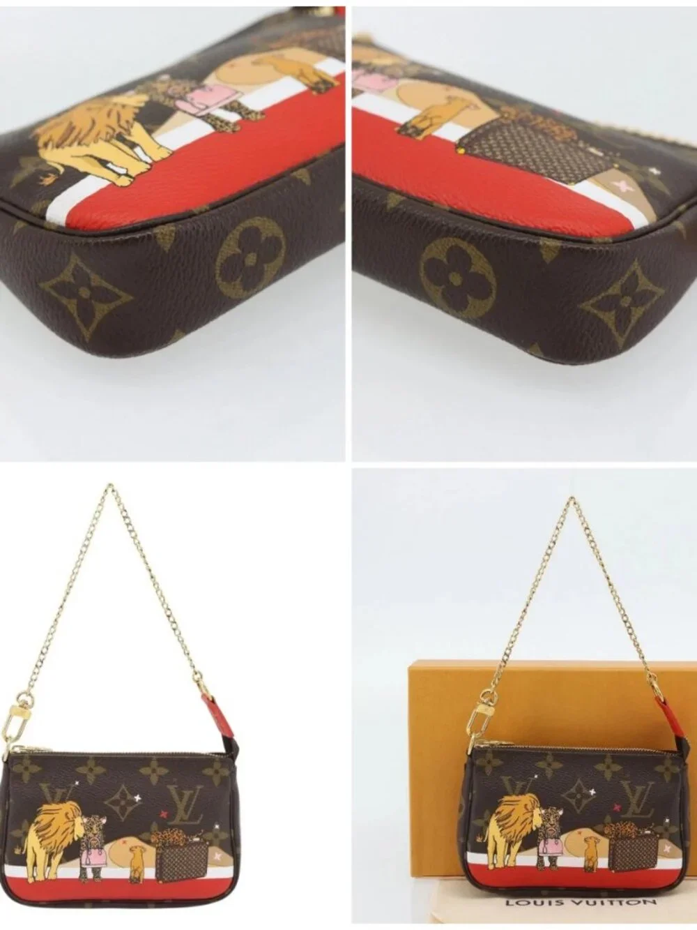LOUIS VUITTON Monogram Mini Pochette Accessoires Pouch M63830 LV Auth 182310SAM